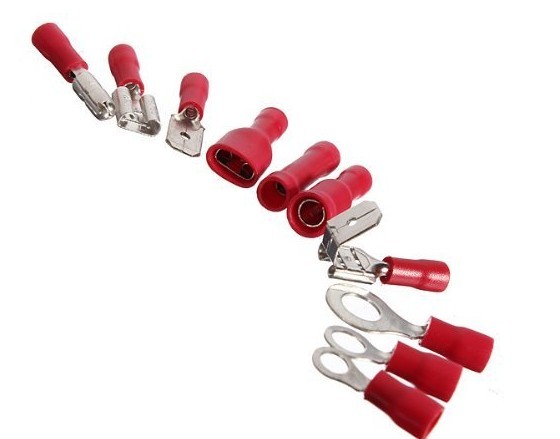 480pcs isolierte Anschluss-elektrische Falz-Verbindungsstück-Kolben-Spaten-Ring-Gabel mit Magazin
