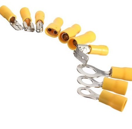 480pcs isolierte Anschluss-elektrische Falz-Verbindungsstück-Kolben-Spaten-Ring-Gabel mit Magazin